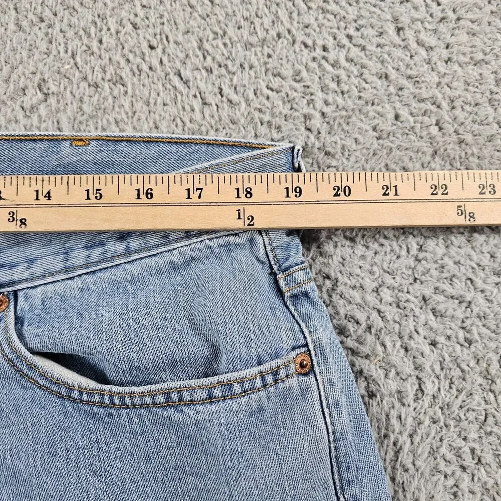 Levis 505 Jeans Mens 38x28 Blue Denim Regular Straight Grunge Y2K Vintage Casual
